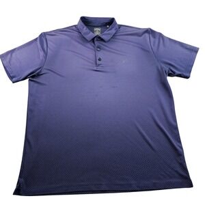Callaway Golf Polo Shirt Mens Sz XXL Purple Short Sleeve Geometric Print